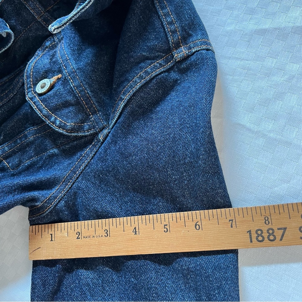 For Joseph Women's Classic Blue Cotton Jean Fitted Jacket - Picture 10 of 10